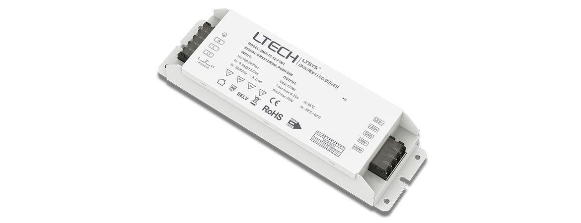 75W 12VDC 恒壓DMX調(diào)光電源 DMX-75-12-F1M1