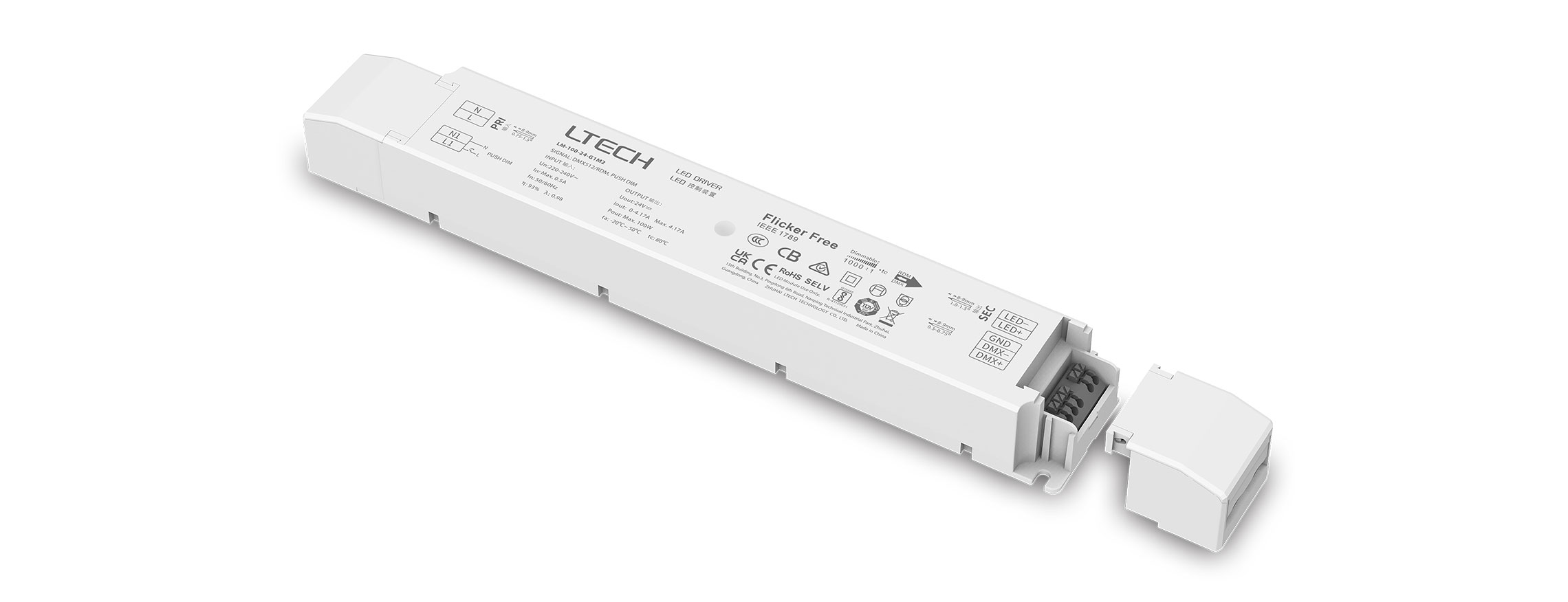 100W 24VDC 恒壓DMX調(diào)光電源 LM-100-24-G1M2