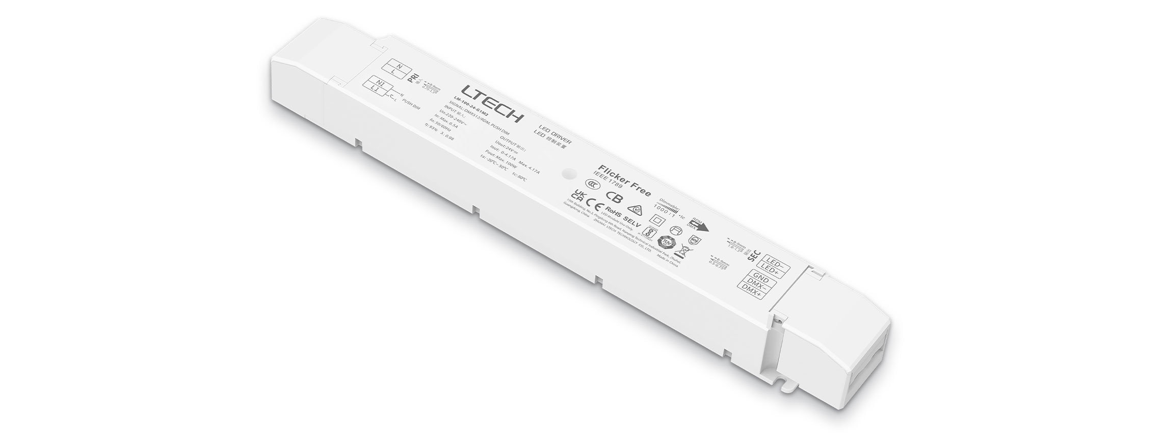 100W 24VDC 恒壓DMX調(diào)光電源 LM-100-24-G1M2