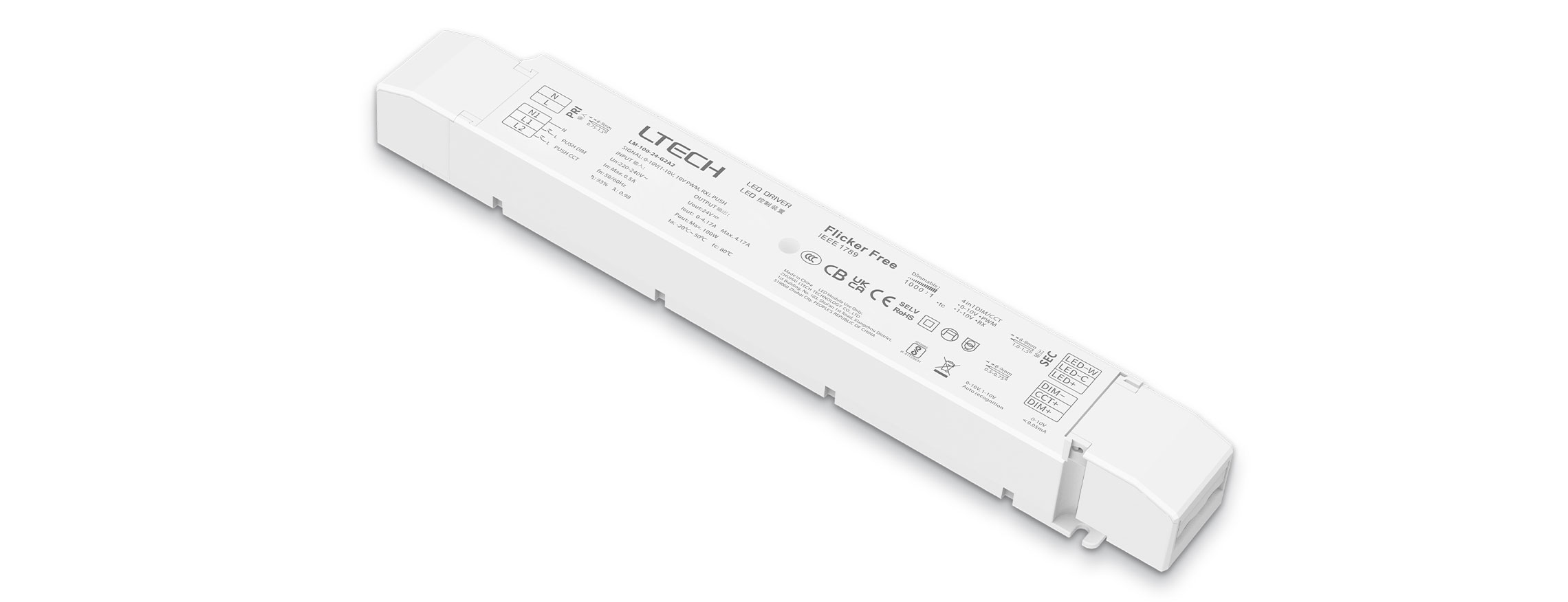 100W 24VDC 恒壓0/1-10V色溫電源 LM-100-24-G2A2