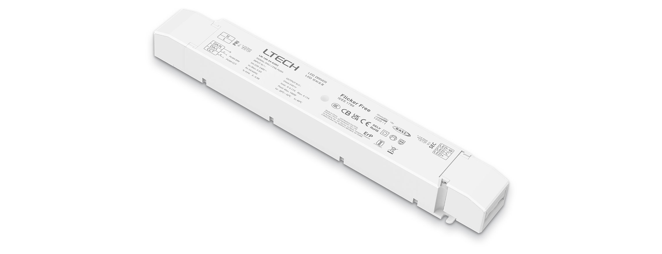 100W 24VDC 恒壓DALI-2 DT8 色溫電源 LM-100-24-G2D2