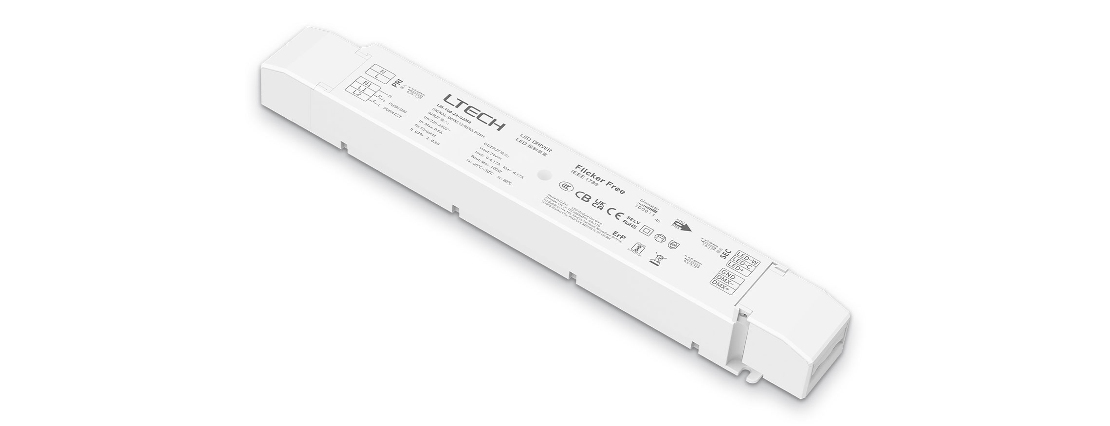 100W 24VDC 恒壓DMX色溫電源 LM-100-24-G2M2