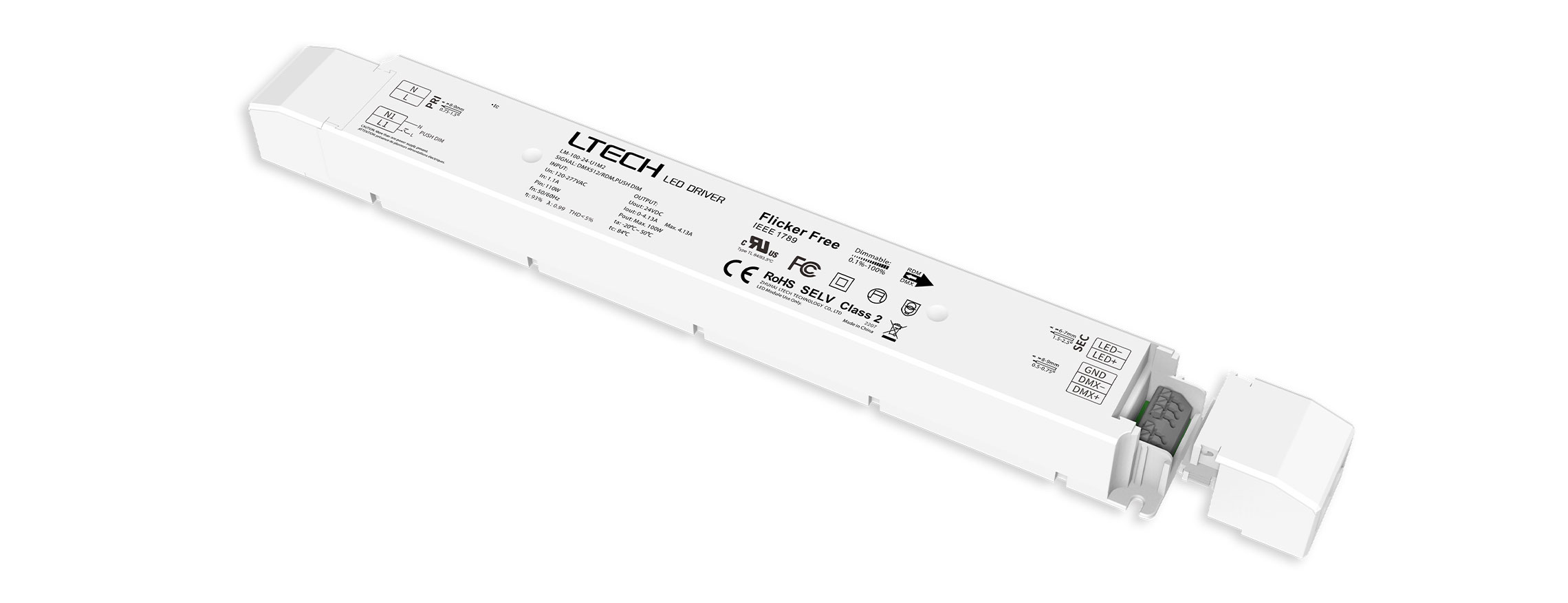 100W 24VDC 美規(guī)UL恒壓DMX調(diào)光電源 LM-100-24-U1M2