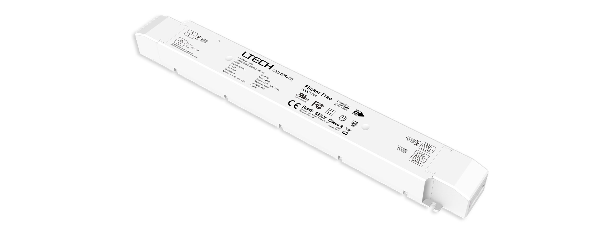 100W 24VDC 美規(guī)UL恒壓DMX調(diào)光電源 LM-100-24-U1M2