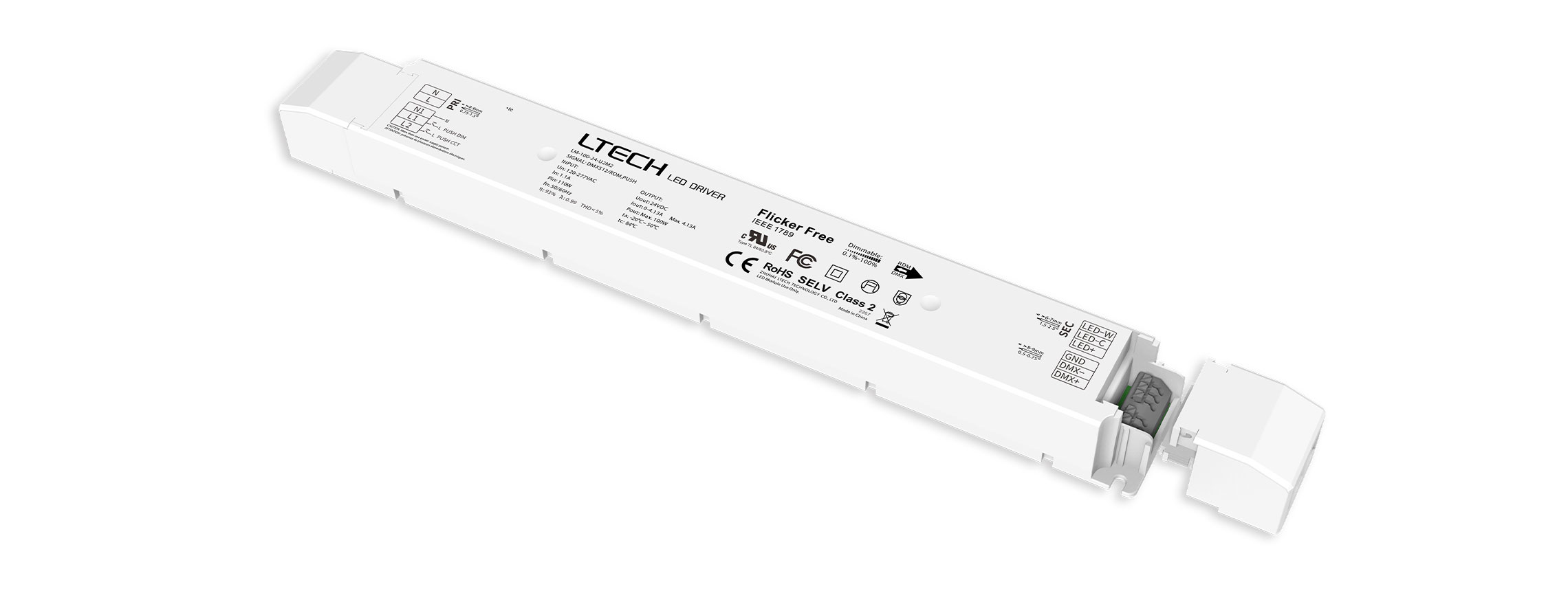 100W 24VDC 美規(guī)UL恒壓DMX色溫電源 LM-100-24-U2M2