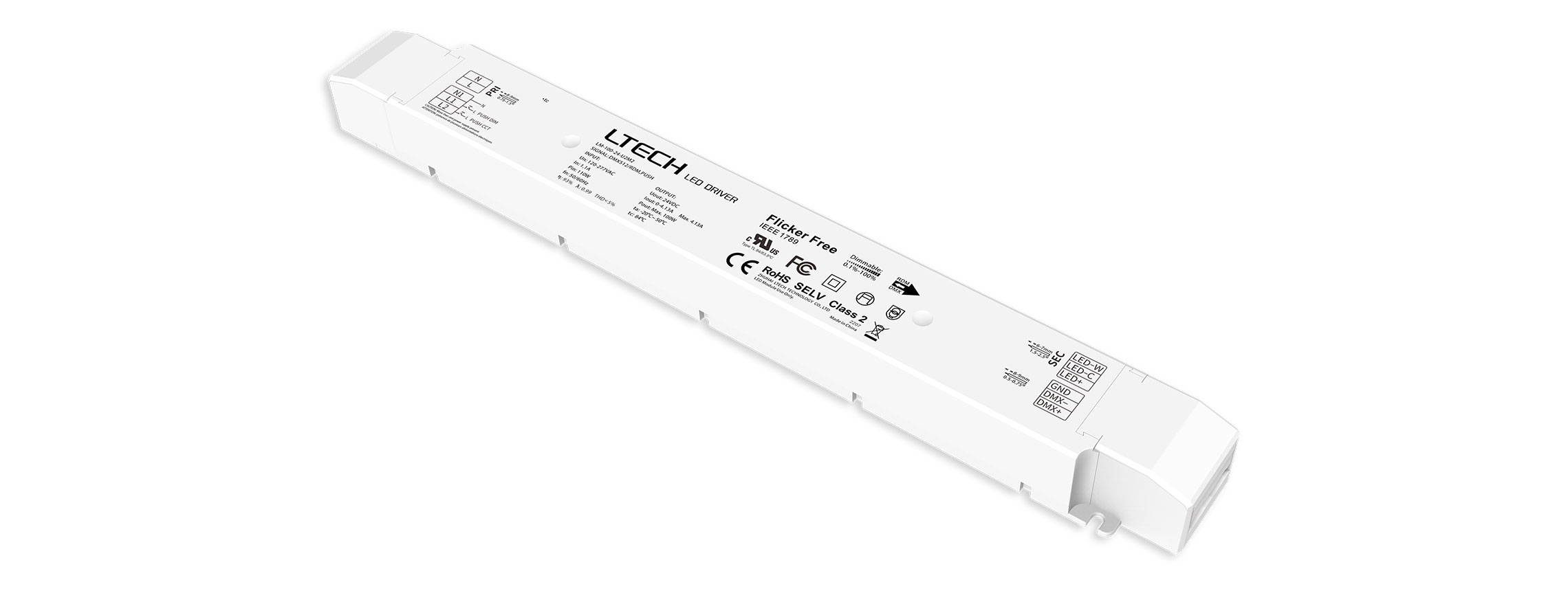 100W 24VDC 美規(guī)UL恒壓DMX色溫電源 LM-100-24-U2M2
