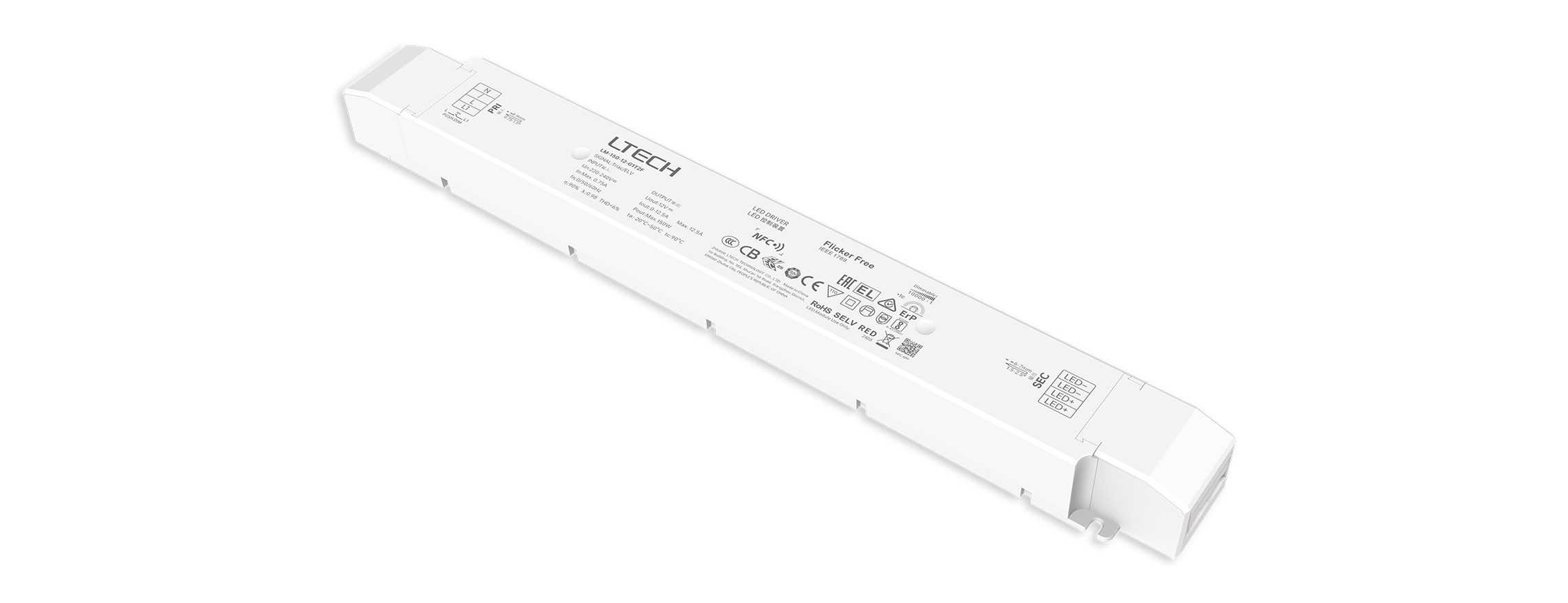 150W 12V NFC可編程恒壓可控硅調(diào)光電源 LM-150-12-G1T2F