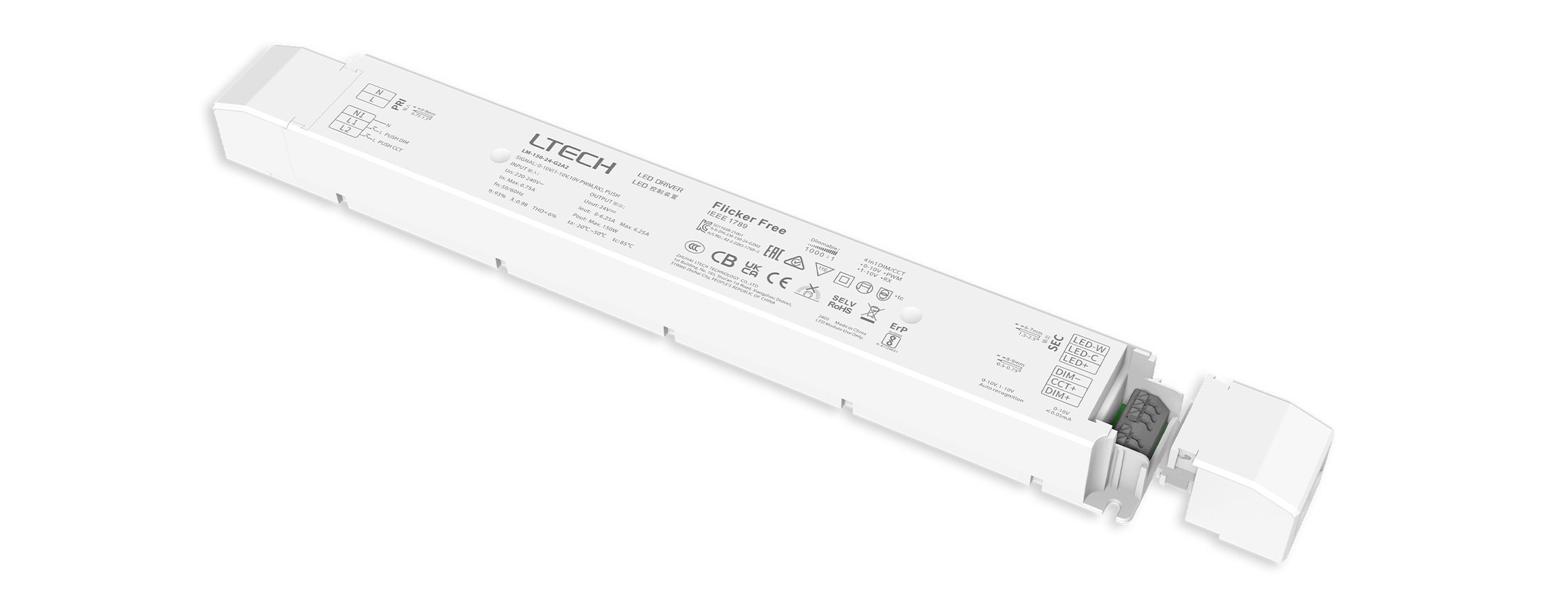 150W 24VDC 恒壓0-10V 色溫電源 LM-150-24-G2A2