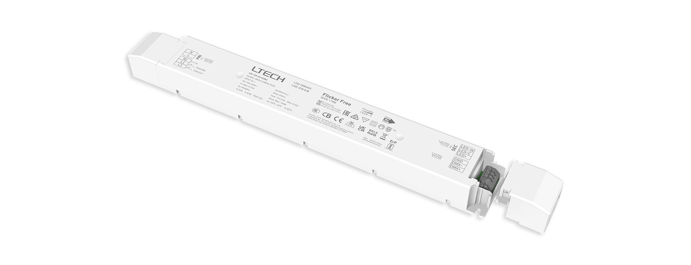 150W 24VDC 恒壓DMX色溫電源 LM-150-24-G2M2