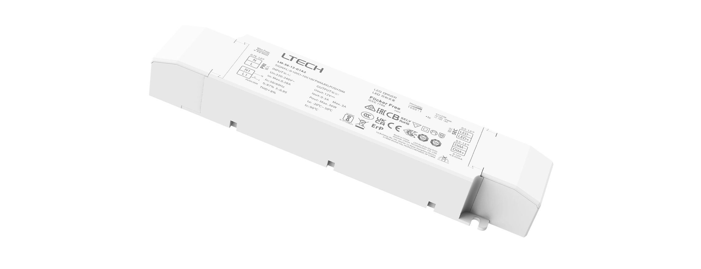 36W 12VDC 恒壓0/1-10V調(diào)光電源 LM-36-12-G1A2