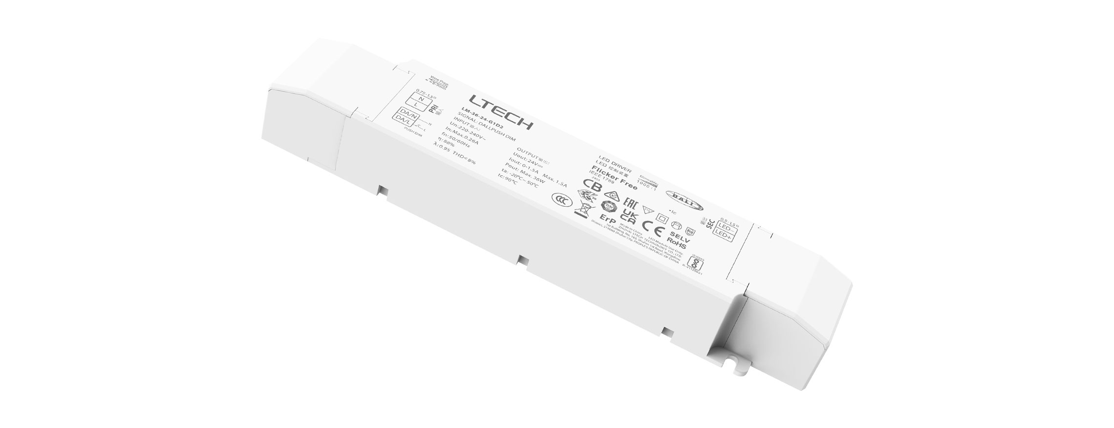 36W 24VDC 恒壓DALI-2調光電源 LM-36-24-G1D2