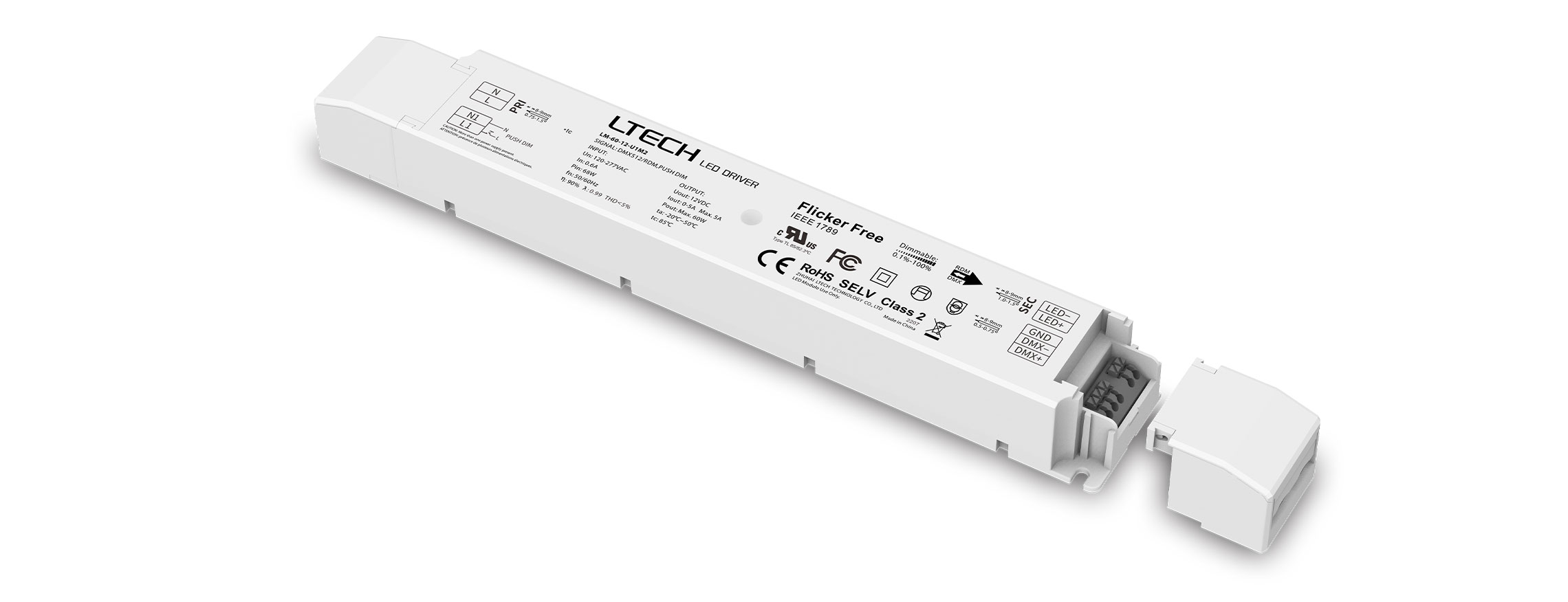 60W 12VDC 美規(guī)UL恒壓DMX調(diào)光電源 LM-60-12-U1M2