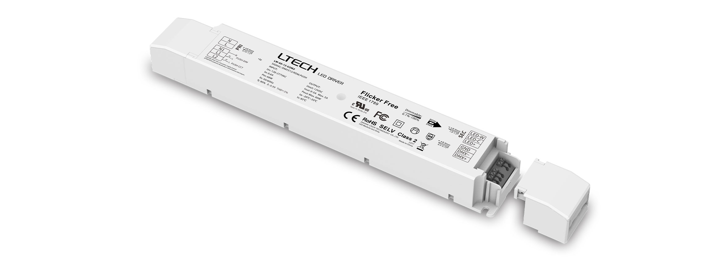 60W 12VDC 美規(guī)UL恒壓DMX色溫電源 LM-60-12-U2M2