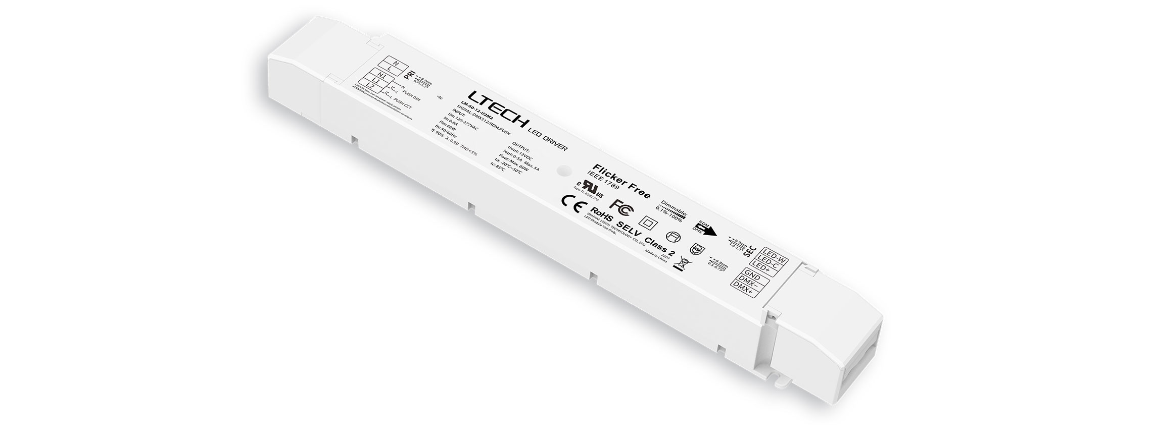 60W 12VDC 美規(guī)UL恒壓DMX色溫電源 LM-60-12-U2M2