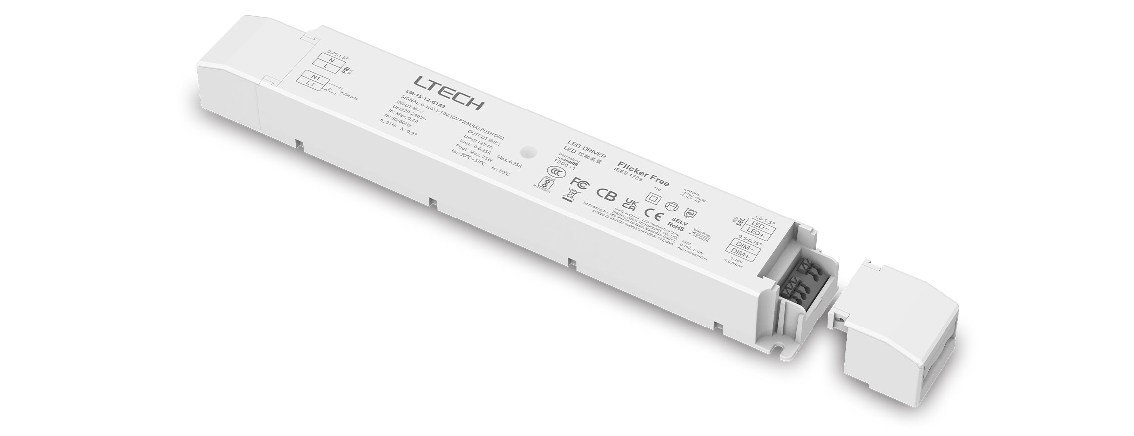 75W 12VDC 恒壓0/1-10V調(diào)光電源 LM-75-12-G1A2