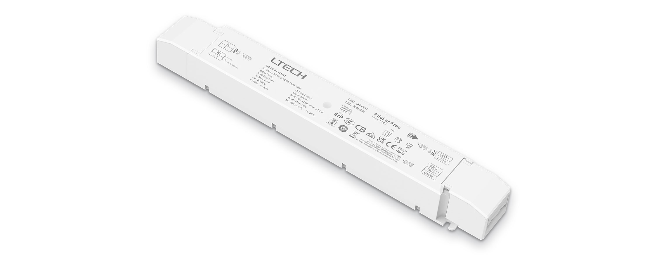 75W 24VDC 恒壓DMX調(diào)光電源 LM-75-24-G1M2