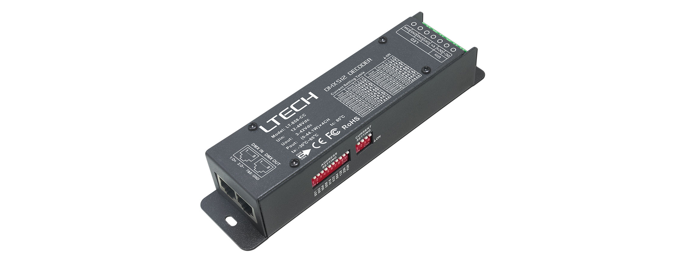 4路 恒流DMX解碼器 LT-858-CC
