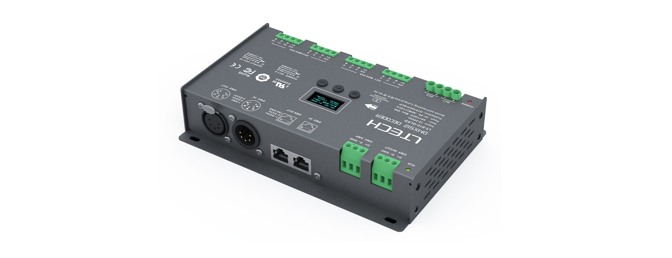 12路 DMX解碼驅(qū)動(dòng)器 LT-912-OLED