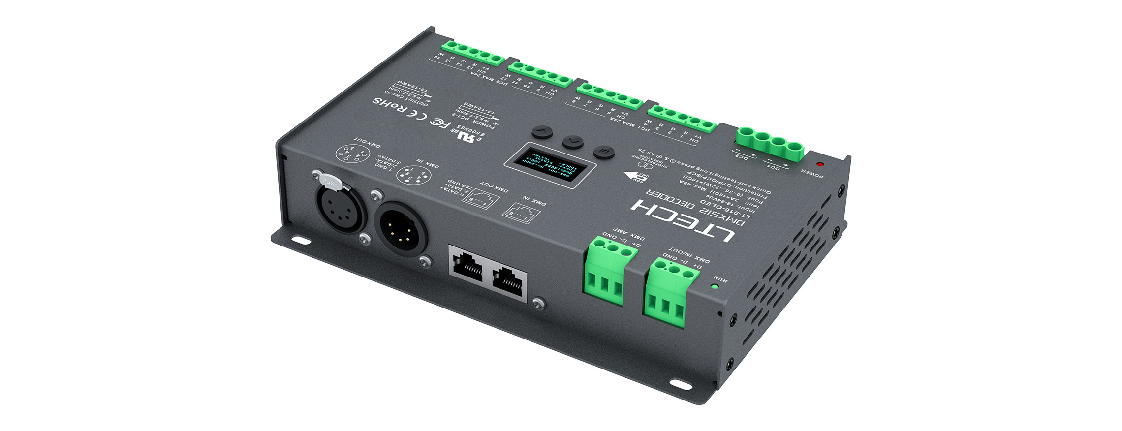 16路 DMX解碼驅(qū)動器 LT-916-OLED