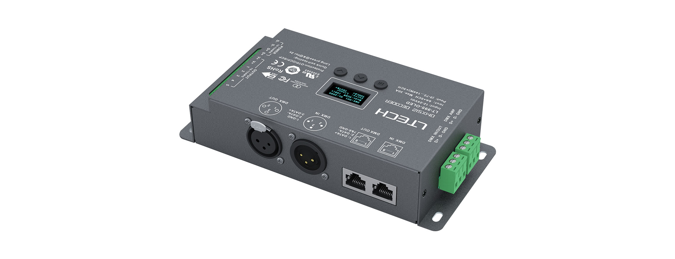 5路 DMX解碼驅(qū)動(dòng)器 LT-995-OLED