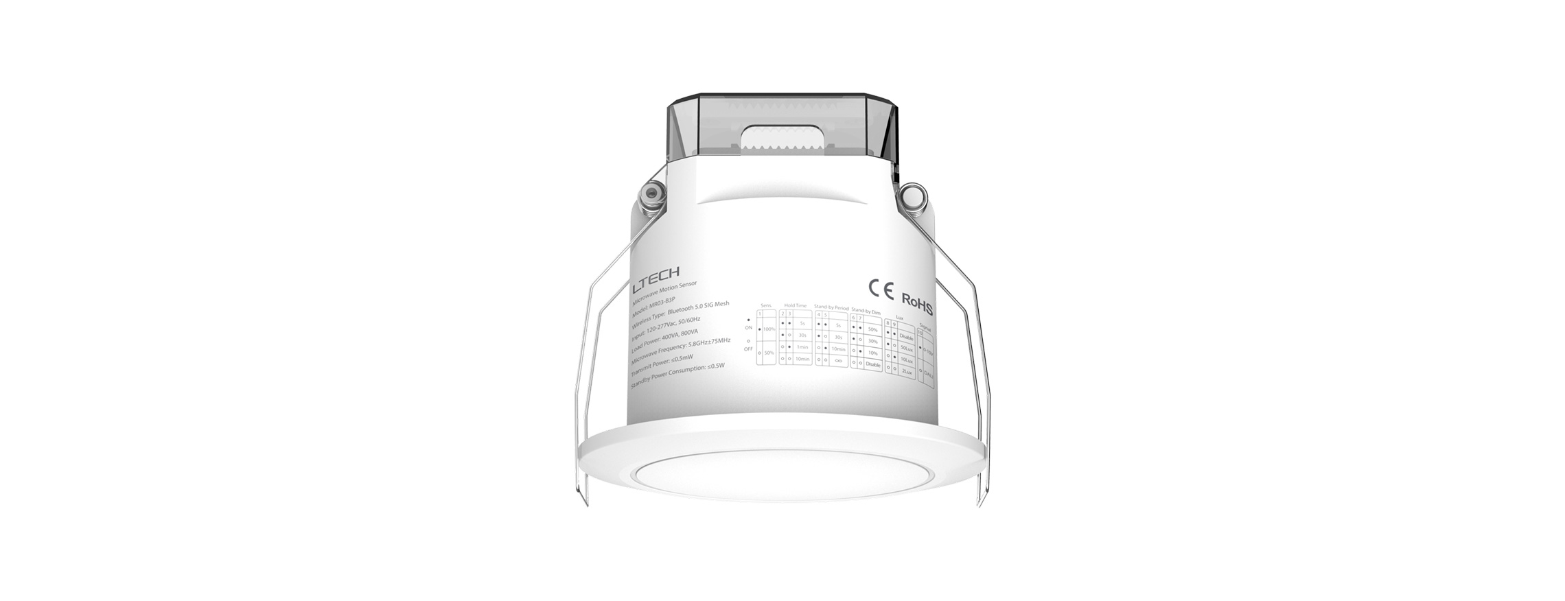 微波人體存在傳感器 MR03-B3P（藍牙 5.0 SIG Mesh/通斷/DALI/0-10V）