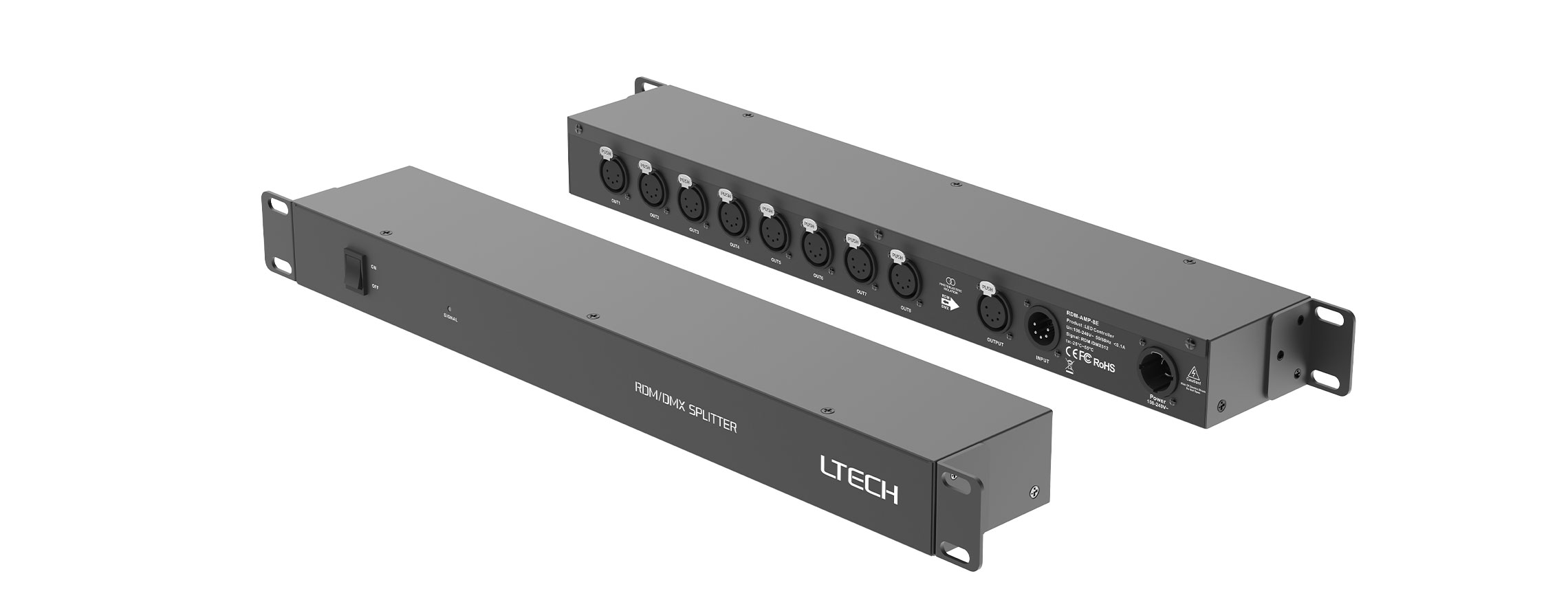 DMX/RDM信號(hào)放大分配器 RDM-AMP-8E（NEUTRIK五芯卡儂插頭）
