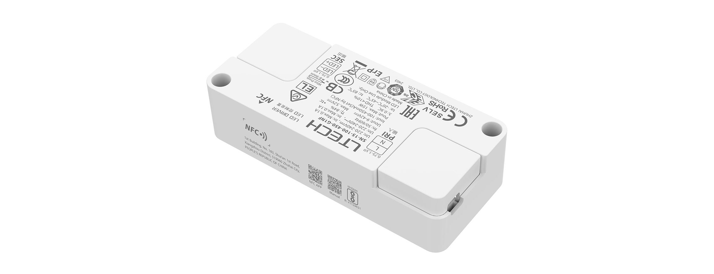 15W超小體積NFC可編程ON/OFF恒流緩啟動(dòng)電源 SN-15-100-450-G1NF