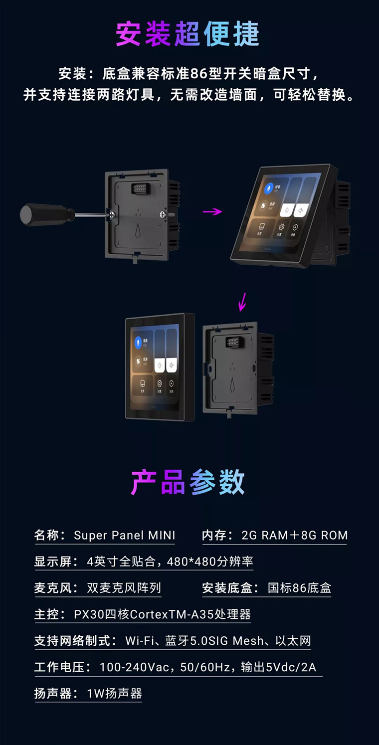 超級(jí)面板MINI參數(shù)