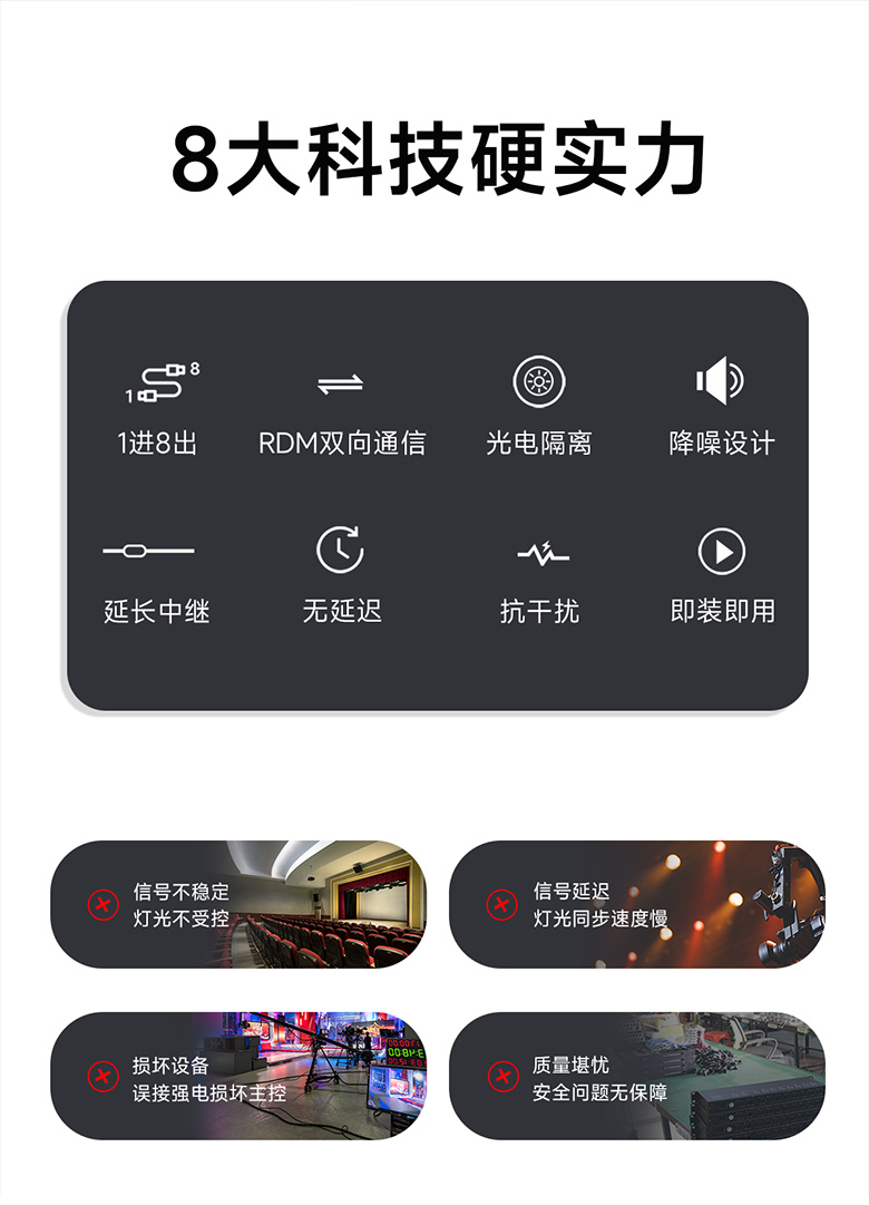 雷特DMX/RDM信號放大器8大技術硬實力