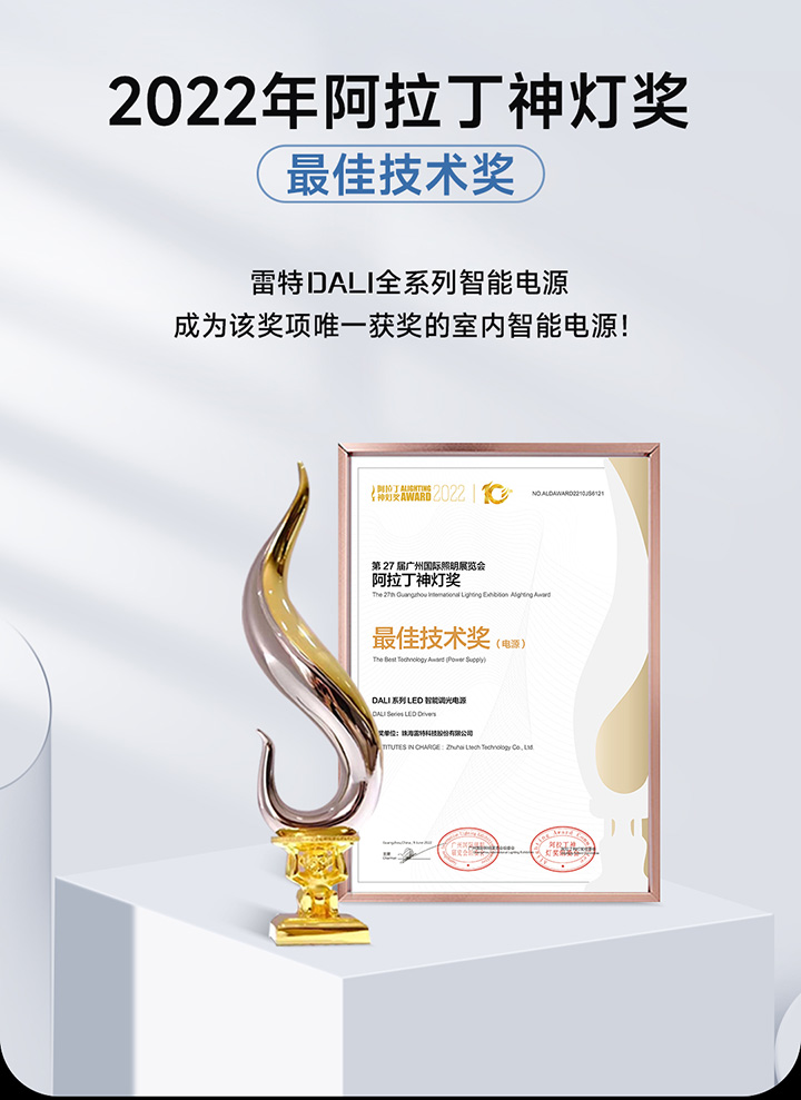 NFC全指令可編程DALI電源2022年阿拉丁神燈獎(jiǎng)圖