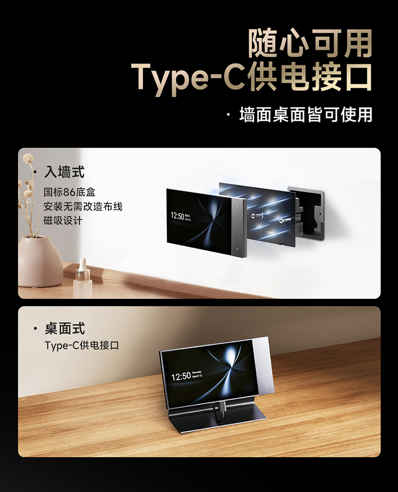 雷特新品超級面板6SType-C供電接口