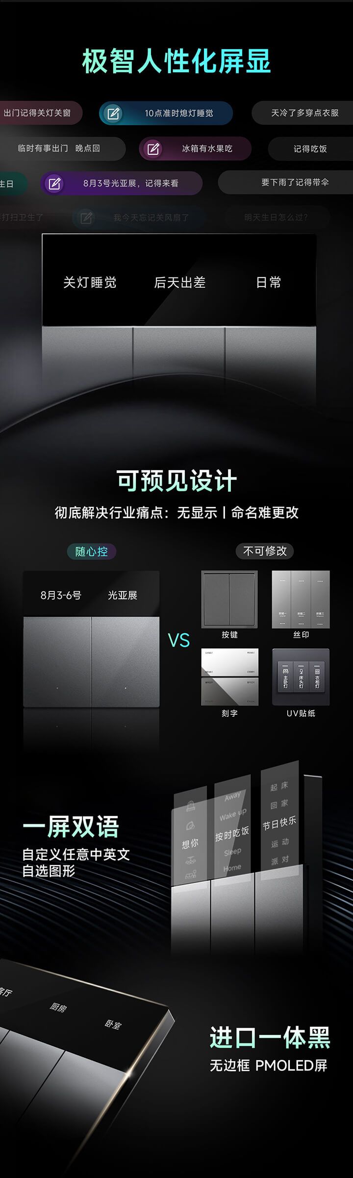 雷特創(chuàng)想系列智能面板極智人性化屏顯