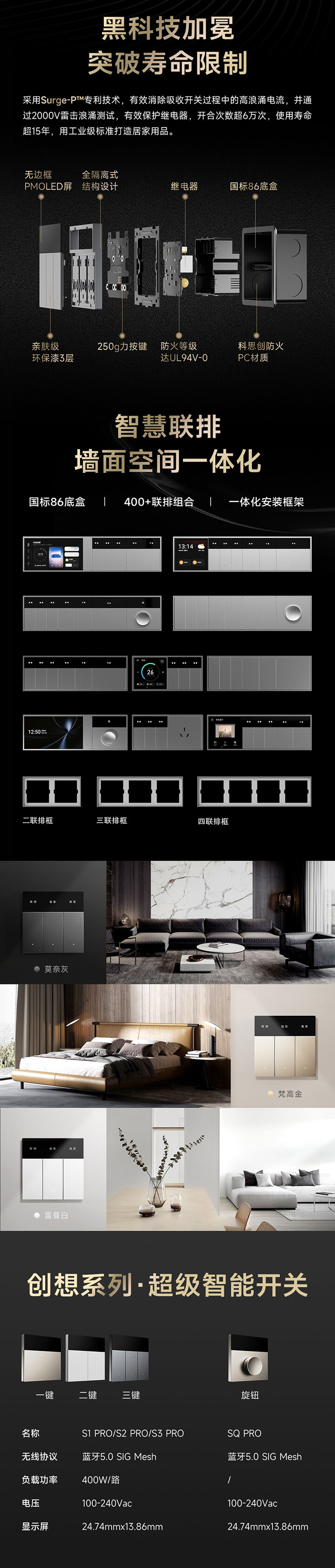 雷特創(chuàng)想系列智能面板硬件介紹